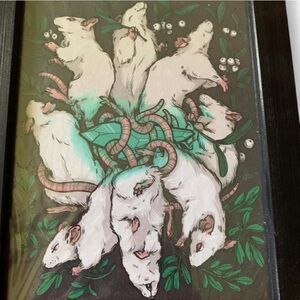 “Rat King” Rat Artwork Print – 5” x 7” – Framed Optional
